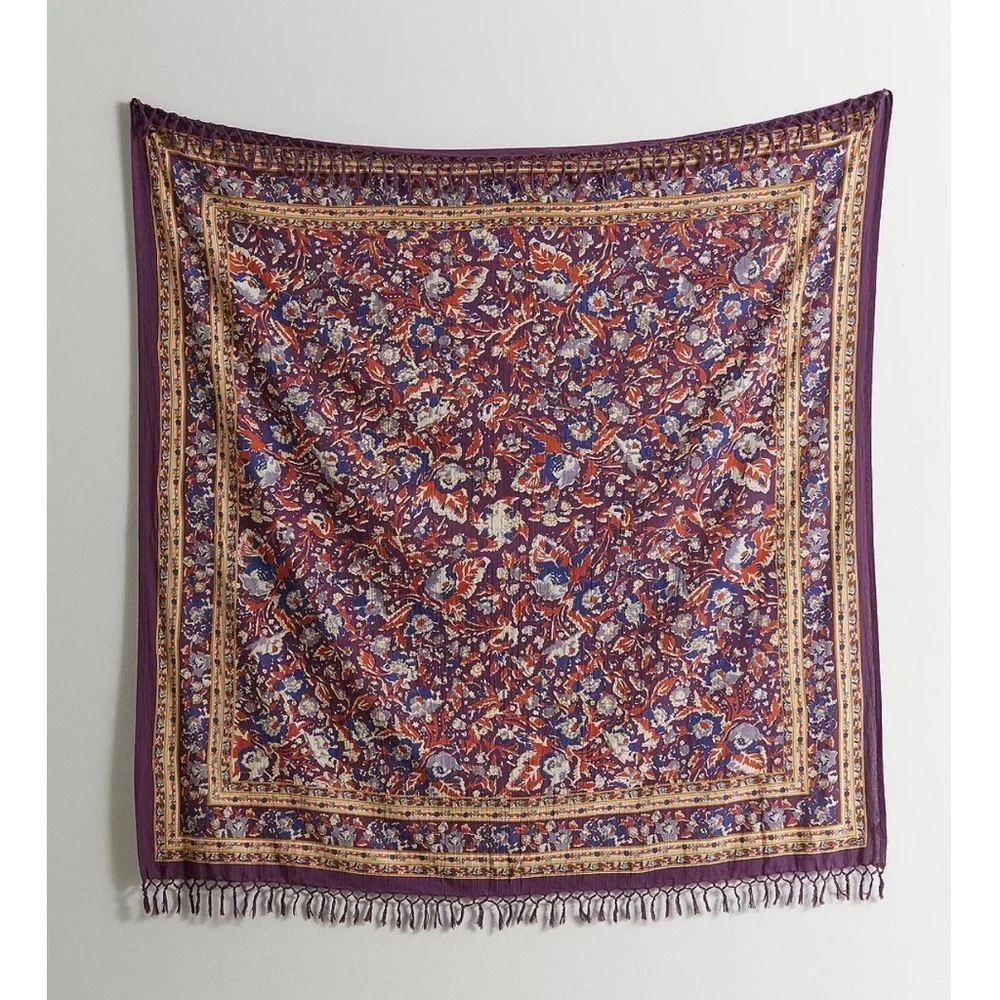 Woodlands Fairy Urban Outfitters Siya Purple Fringe bohemian tapestry NWOT rare!